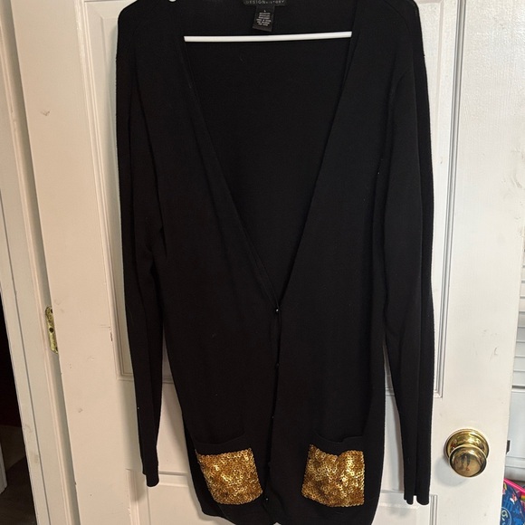 Design History Sweaters - Design History Black Knit Top with Subtle Trim